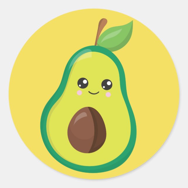 Adesivo Redondo Avocado Charm (Frente)