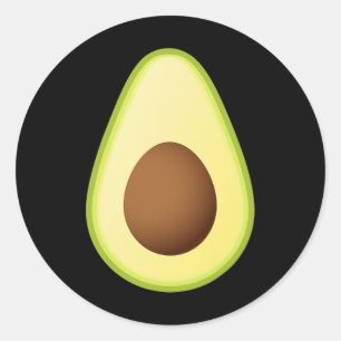 Adesivo Redondo Avocado Costume Fruta Halloween