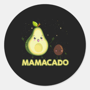 Adesivo Redondo Avocado Mama Avocado Mãe Engraçado Avocado Mamac