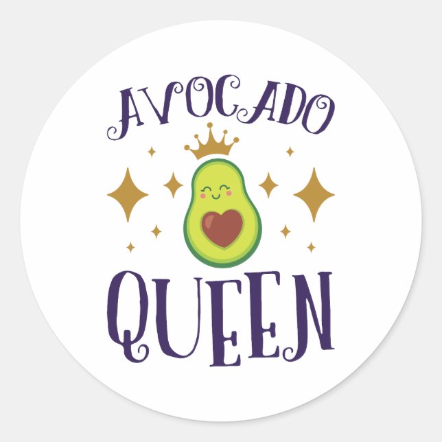 Adesivo Redondo Avocado Queen (Frente)