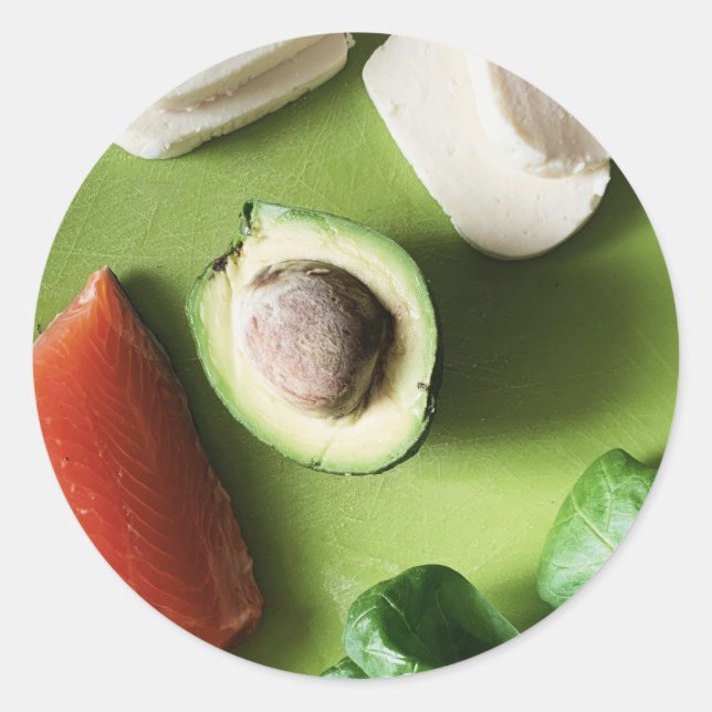 Adesivo Redondo Avocado Sticker (Frente)