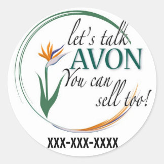 Adesivo Redondo Avon do Talk de vamos