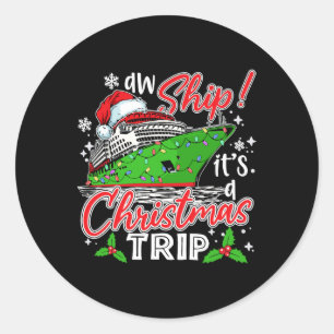 Adesivo Redondo Aw Ship É A Christmas Trip Cute Cruise Family F