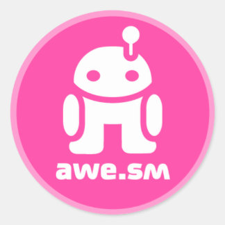 Adesivo Redondo Awe.sm-o Sticker (Rosa)