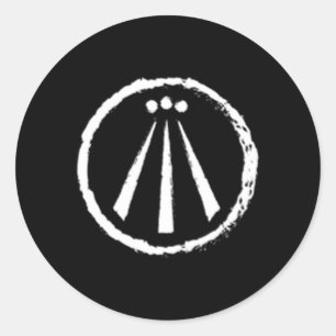Adesivo Redondo Awen Druid Pagan Celtic Símbolo Wiccan