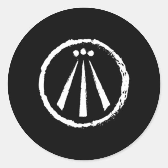 Adesivo Redondo Awen Druid Pagan Celtic Símbolo Wiccan (Frente)