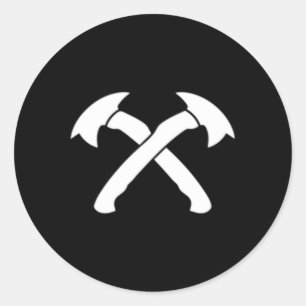 Adesivo Redondo Ax Jogando Chets Cruzados Para Gelador