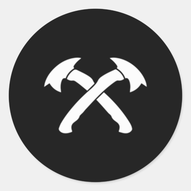 Adesivo Redondo Ax Jogando Chets Cruzados Para Gelador (Frente)