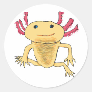 Adesivo Redondo Axolotl