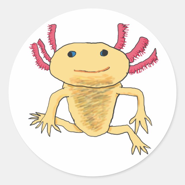 Adesivo Redondo Axolotl (Frente)
