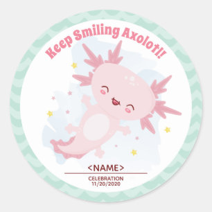 Adesivo Redondo Axolotl Classic Round Sticker