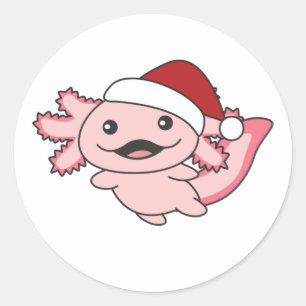 Adesivo Redondo Axolotl Felry Natal Axolotl