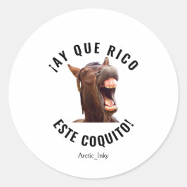 Adesivo Redondo Ay Que Rico Este Coquito!