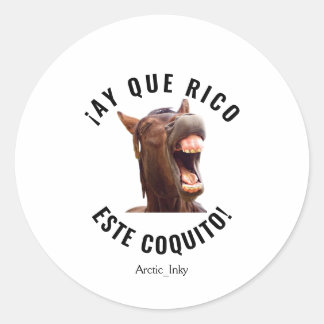 Adesivo Redondo Ay Que Rico Este Coquito!