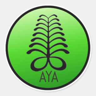 ADESIVO REDONDO AYA NÃO TEM MEDO DE VOCÊ VESTIDO