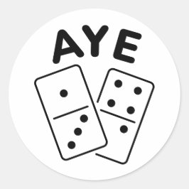 Adesivo Redondo 'Aye Domino' K-Pop Boygroup Meme Quote