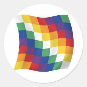 Adesivo Redondo Aymara Flag Sticker