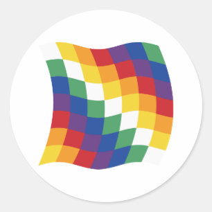 Adesivo Redondo Aymara Flag Sticker