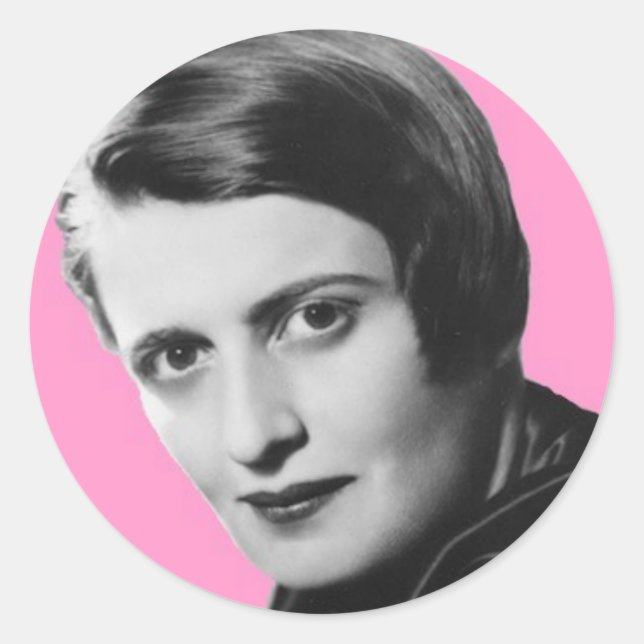 Adesivo Redondo ayn-rand (Frente)