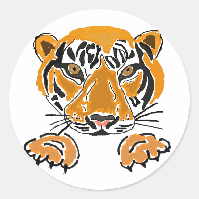 Adesivo Redondo AZ-Tigres e Stickers (Frente)