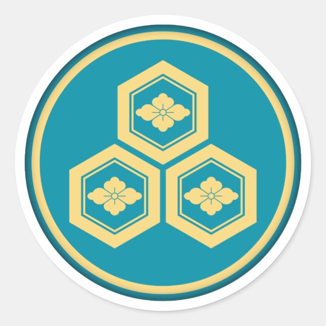 Adesivo Redondo Azai Clan Kamon (Frente)