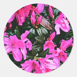 Adesivo Redondo Azaleas 6082