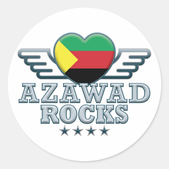 Adesivo Redondo Azawad Rocks v2 (Frente)