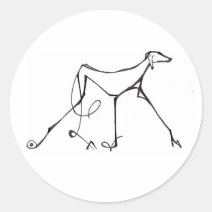 Adesivo Redondo Azawakh Sticker por David Moore