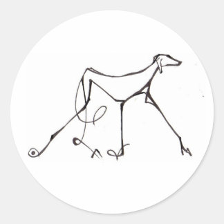 Adesivo Redondo Azawakh Sticker por David Moore