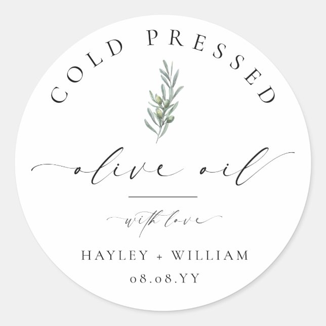 Adesivo Redondo Azeite de Oliva Ellesmere (Frente)