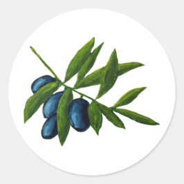 Adesivo Redondo Azeitonas