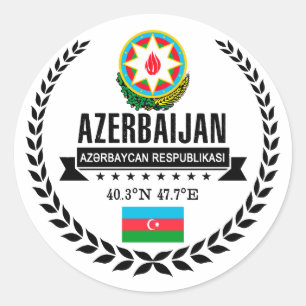 Adesivo Redondo Azerbaijão