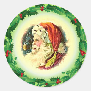 Adesivo Redondo AZEVINHO & PAPAI NOEL por SHARON SHARPE