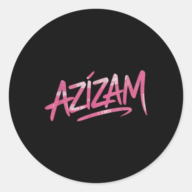 Adesivo Redondo Azizam (Frente)