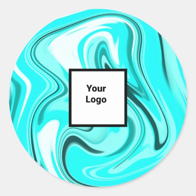 Adesivo Redondo Azul, acrilato azul para derramar mármore adicione (Frente)