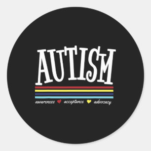 Adesivo Redondo Azul Autismo Para O Mês De Consciência Autismo