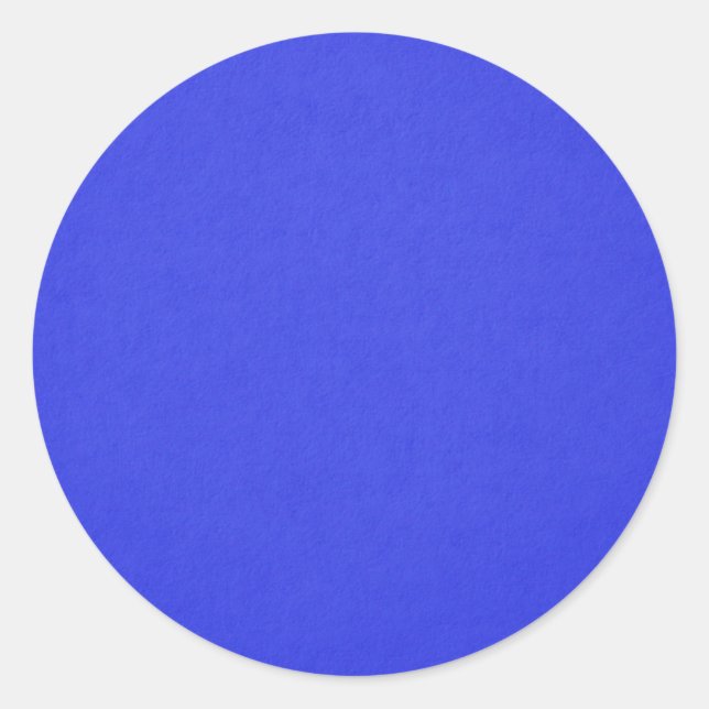 Adesivo Redondo Azul brilhante, cor sólida, (Frente)