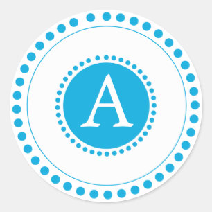 Adesivo Redondo Azul-céu - selos de envelope personalizados