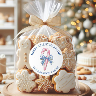 Adesivo Redondo Azul Chinoiserie Toile Candy Candy Natal