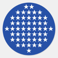 Azul com 50 Estrelas Brancas Tema de Bandeira Amer