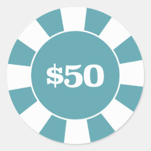 Adesivo Redondo Azul da porta copos 50 do póquer