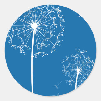 Adesivo Redondo azul-dandelion