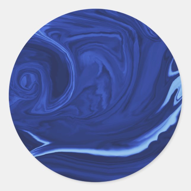 Adesivo Redondo Azul de cobalto Texturizado (Frente)