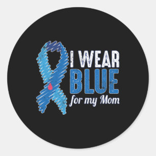 Adesivo Redondo Azul De Fita De Sensibilização Do T1d Novembro Par