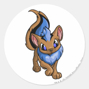 Adesivo Redondo Azul de Xweetok