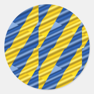 Adesivo Redondo Azul e Amarelo Ucrânia Inspiração Sem guerra de Pa