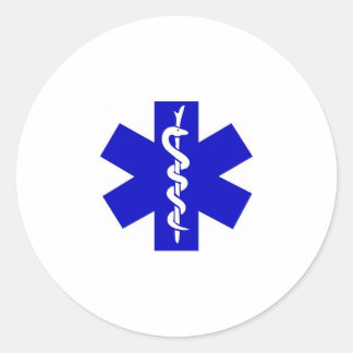 Adesivo Redondo azul e branco