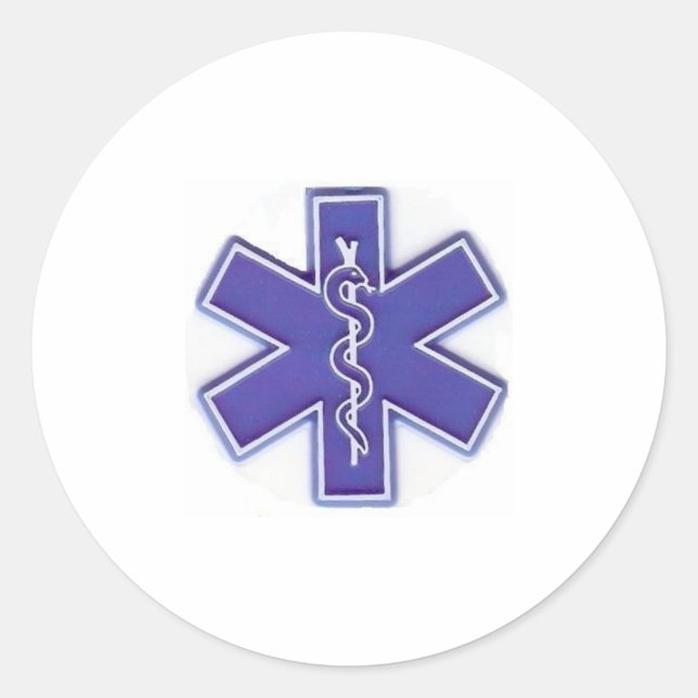 Adesivo Redondo azul e branco número dois (Frente)