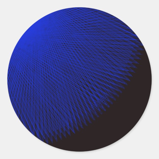 Adesivo Redondo azul e preto (Frente)