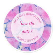 Azul e rosa marmoreados